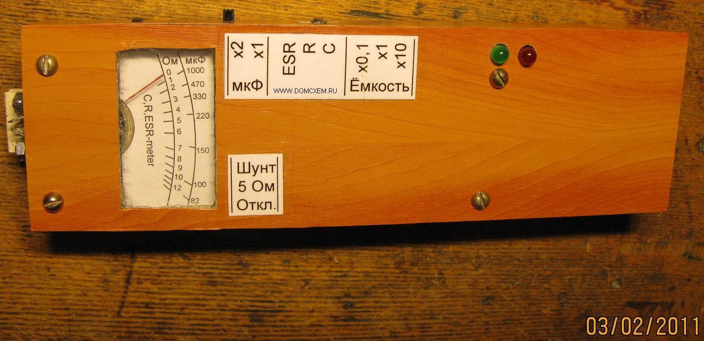 Общий вид измерителя ESR - R - C электролитических конденсаторов.