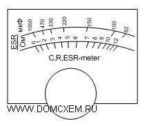 Оформление шкалы измерителя ESR - R - C электролитических конденсаторов.